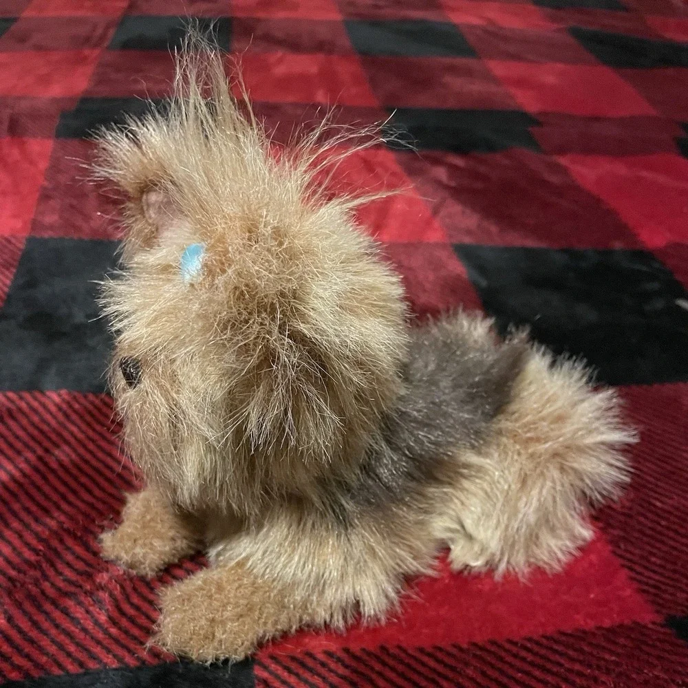 Hasbro FurReal Friends Yorkie Blue‎ Bow Teacup Pups Interactive Dog 2007 Works